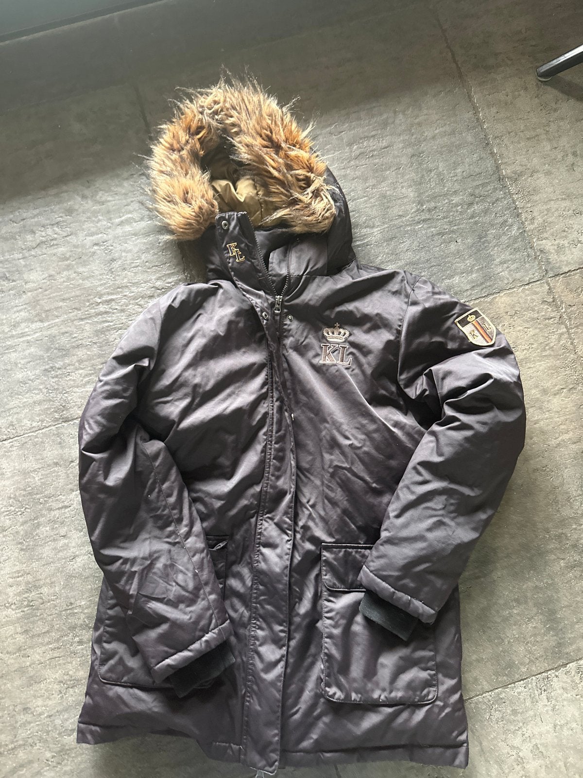 Kingsland Equestrian Winterjas Maat L met Bontkraag, Ophalen of Verzenden, Zo goed als nieuw, Maat 42/44 (L), Zwart