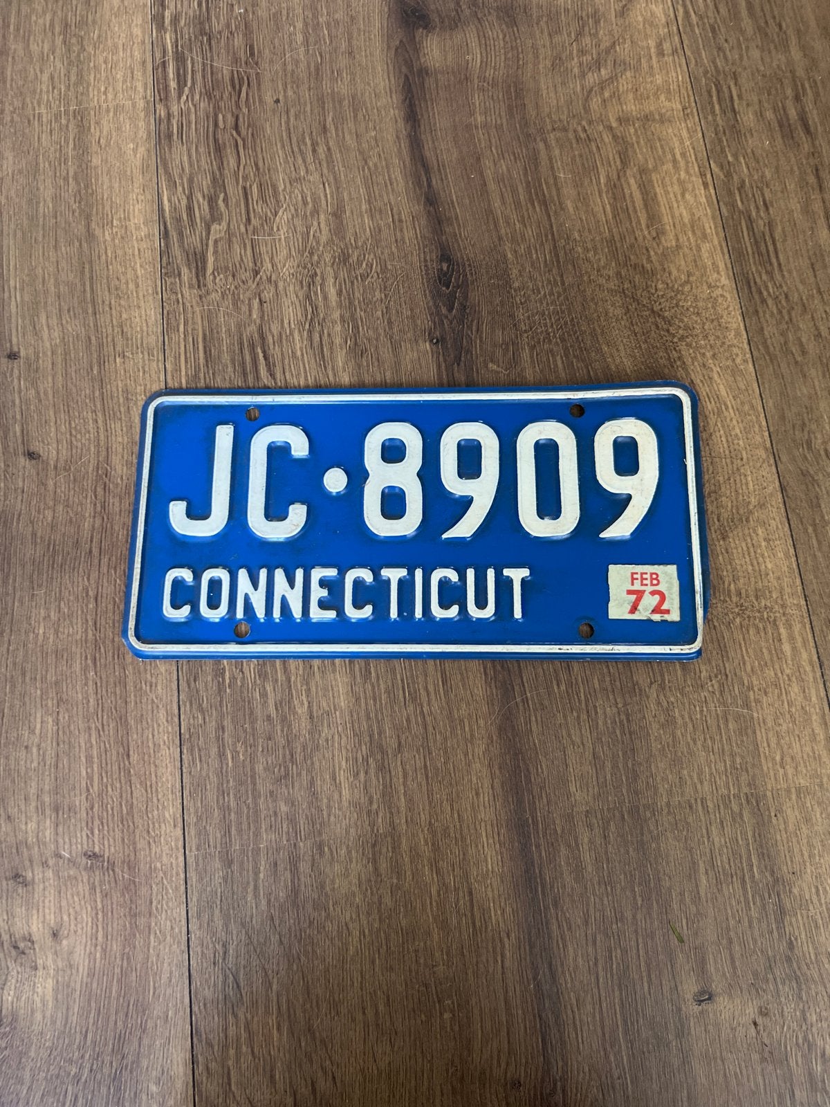 Originele USA Kentekenplaat Connecticut 1972 - Oldtimer, Verzamelen, Ophalen of Verzenden, Gebruikt, Auto's
