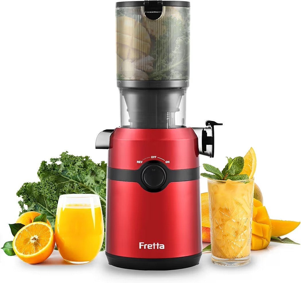 Fretta Juicer Slow Juicer with 108 mm XL Opening and 1 L Cap, Ophalen of Verzenden, Nieuw, Elektrisch, Slowjuicer