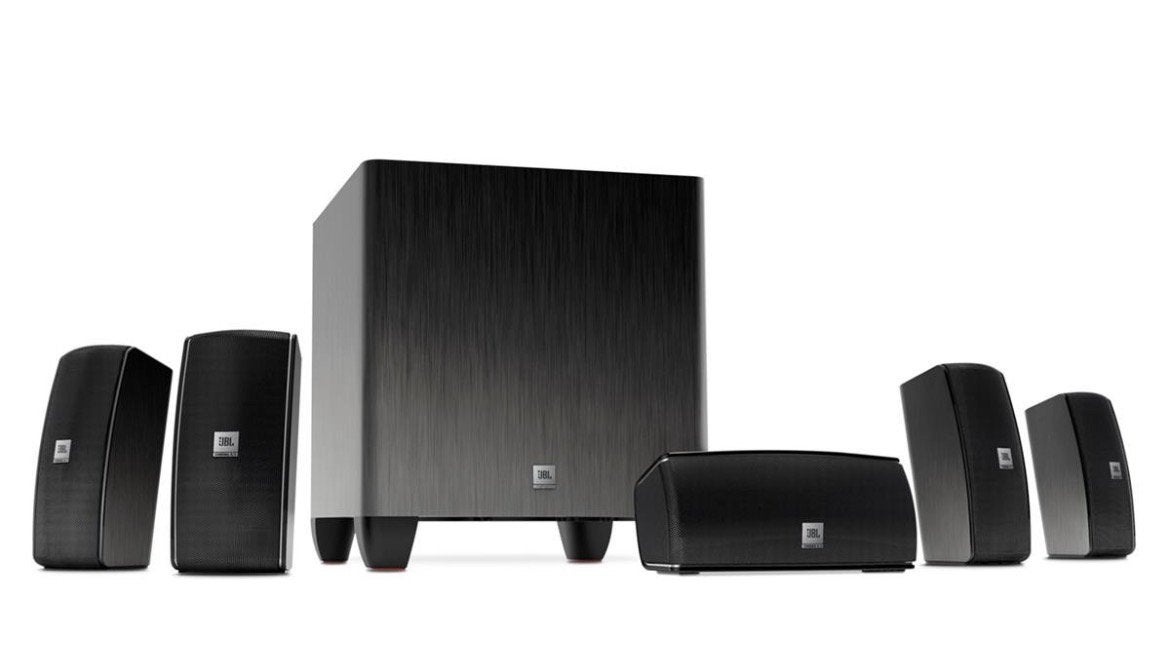 JBL Cinema 5.1 + Denon versterker + 2x speakerstandaard, 70 watt of meer, Zo goed als nieuw, 5.1-systeem, Overige spelers
