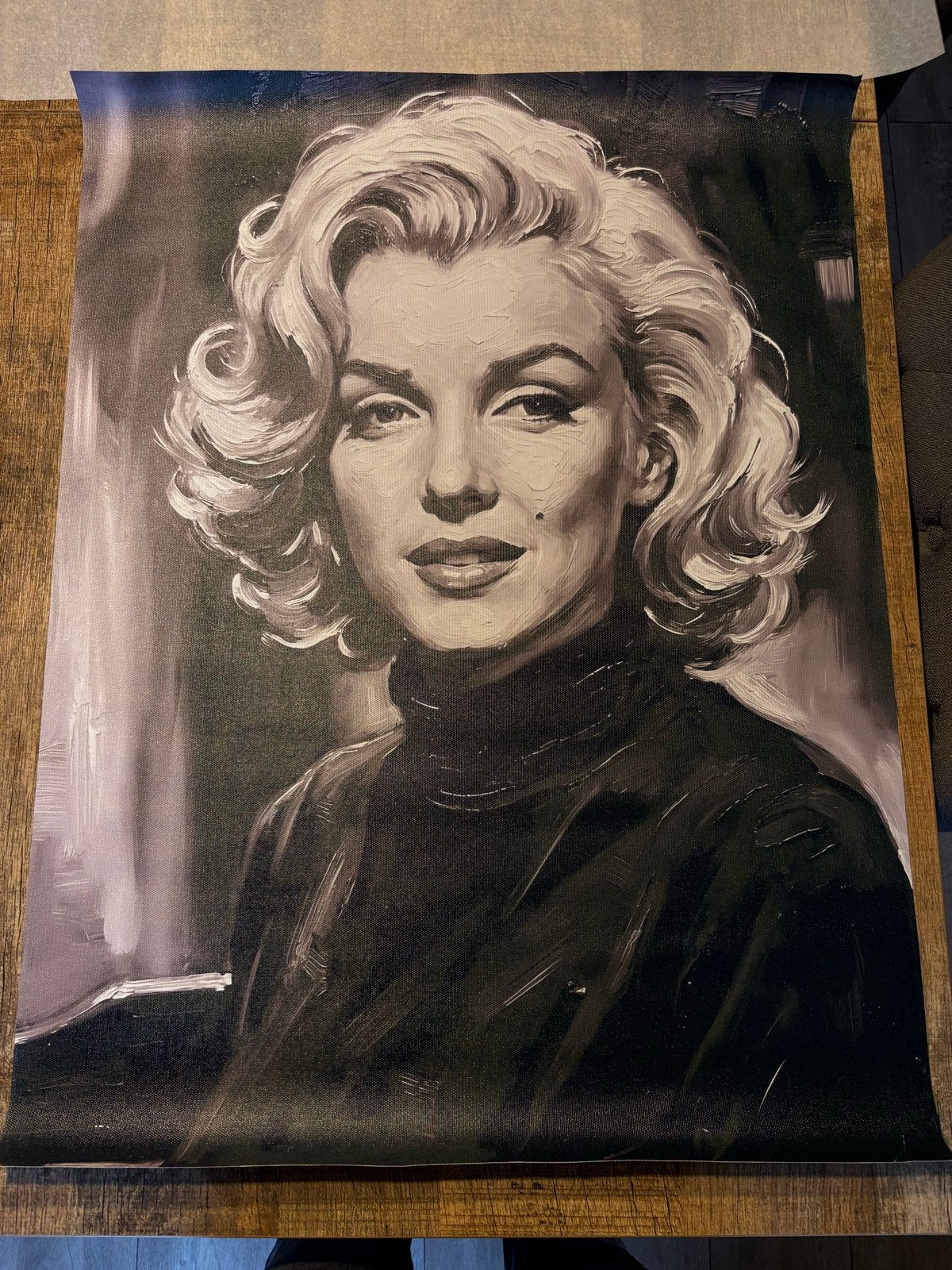 Marilyn Monroe Portret 60x80 AT9 visual art, 3D-effect, Ophalen of Verzenden, Gemengde techniek, Portret