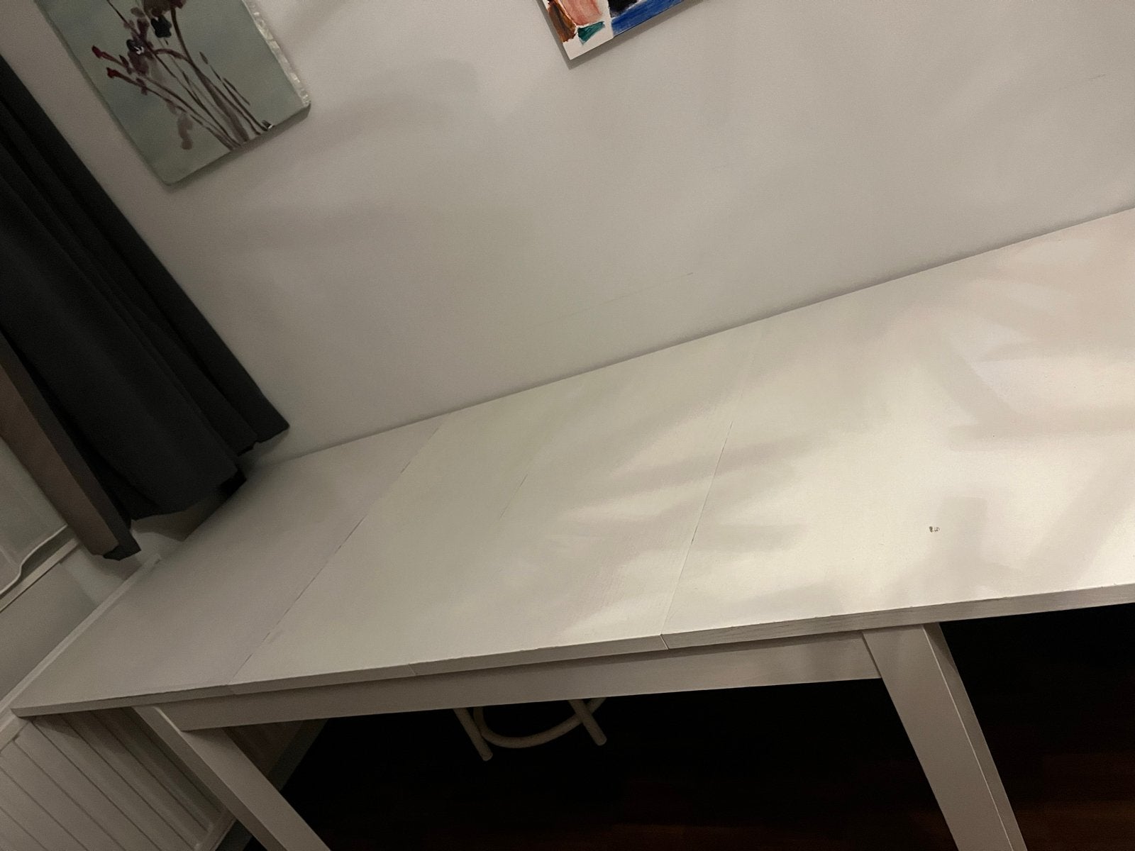 IKEA BJURSTA uitschuifbare eettafel - Wit, Huis en Inrichting, Ophalen, Gebruikt, 200 cm of meer, 50 tot 100 cm