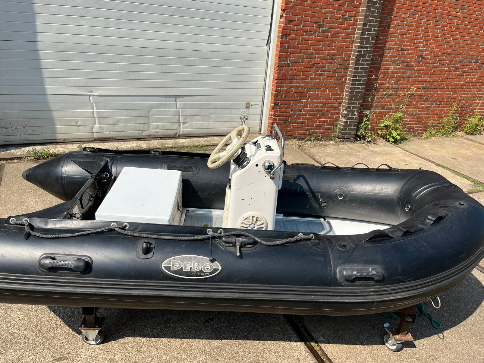 Leuke rubberboot met zitje en console met radio en verl., Watersport en Boten, Rubberboten, Ophalen, Gebruikt