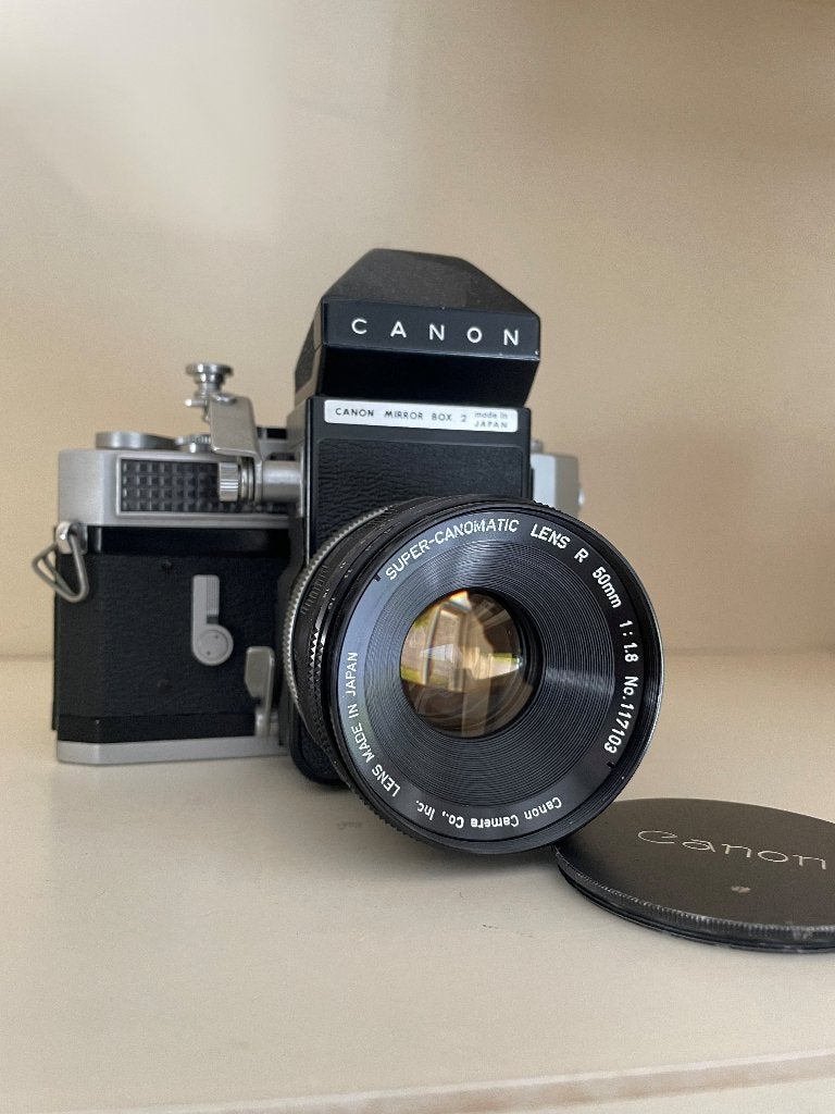Canon 7 met mirror box 2 en 50mm lens, Ophalen, Gebruikt, Spiegelreflex, Canon