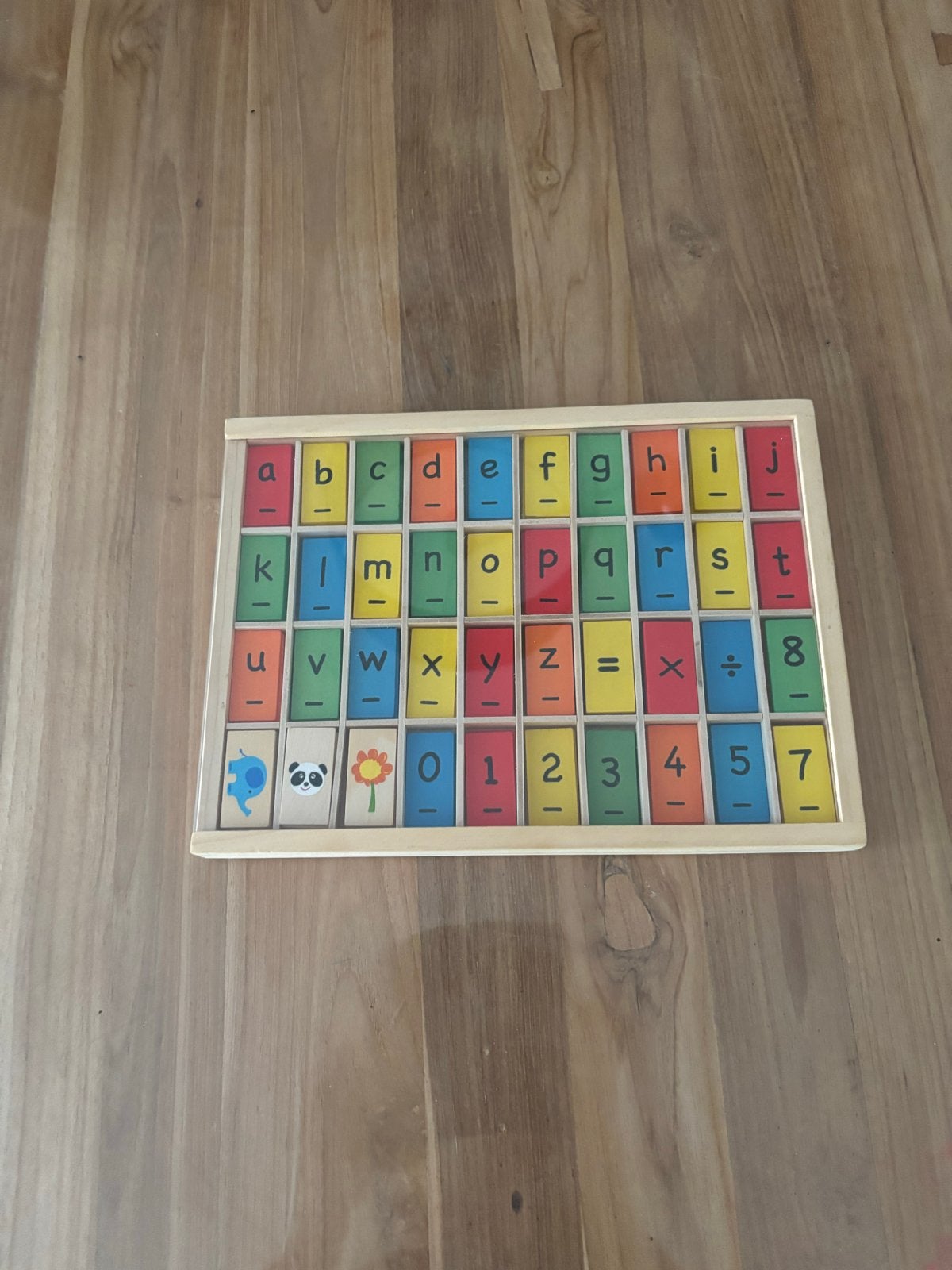 Houten alfabet- en cijferpuzzel voor kinderen, Ophalen, Gebruikt, Puzzelen