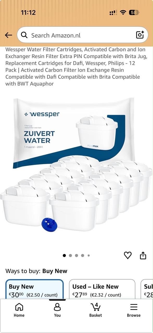 Wessper Waterfilter Cartridges - 11 stuks, Ophalen, Nieuw