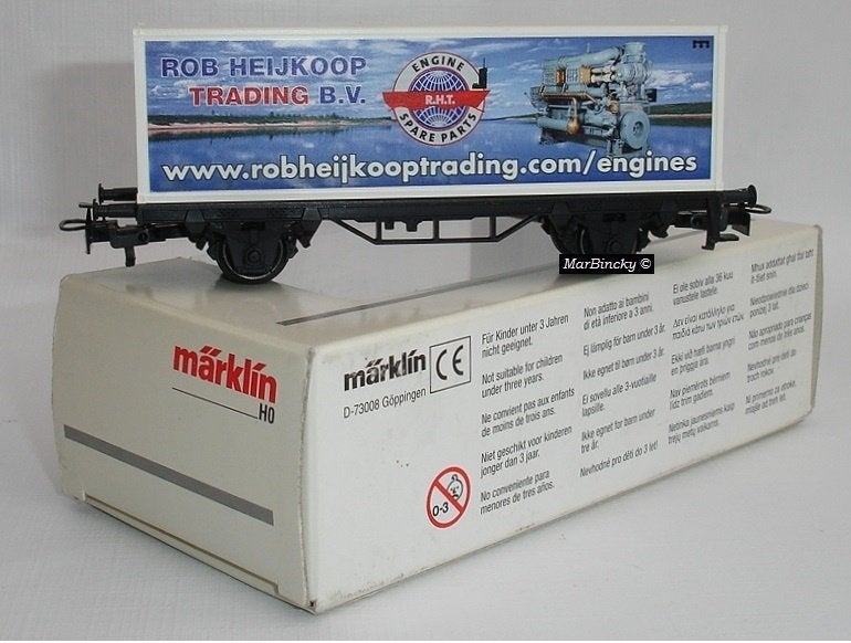 Märklin 4481 Rob Heijkoop Trading BV - NL Containerwagen !, Wisselstroom, Ophalen of Verzenden, NS, Märklin