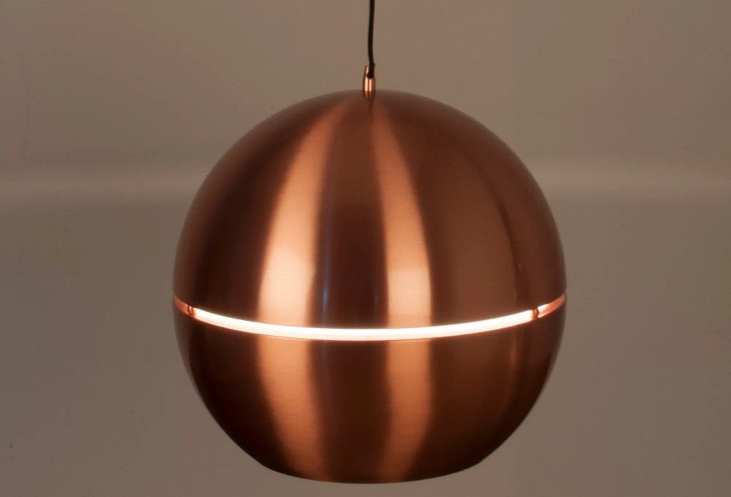 Hanglamp retro koperkleurig Zuiver, Ophalen, E27 (groot), Zo goed als nieuw, Metaal