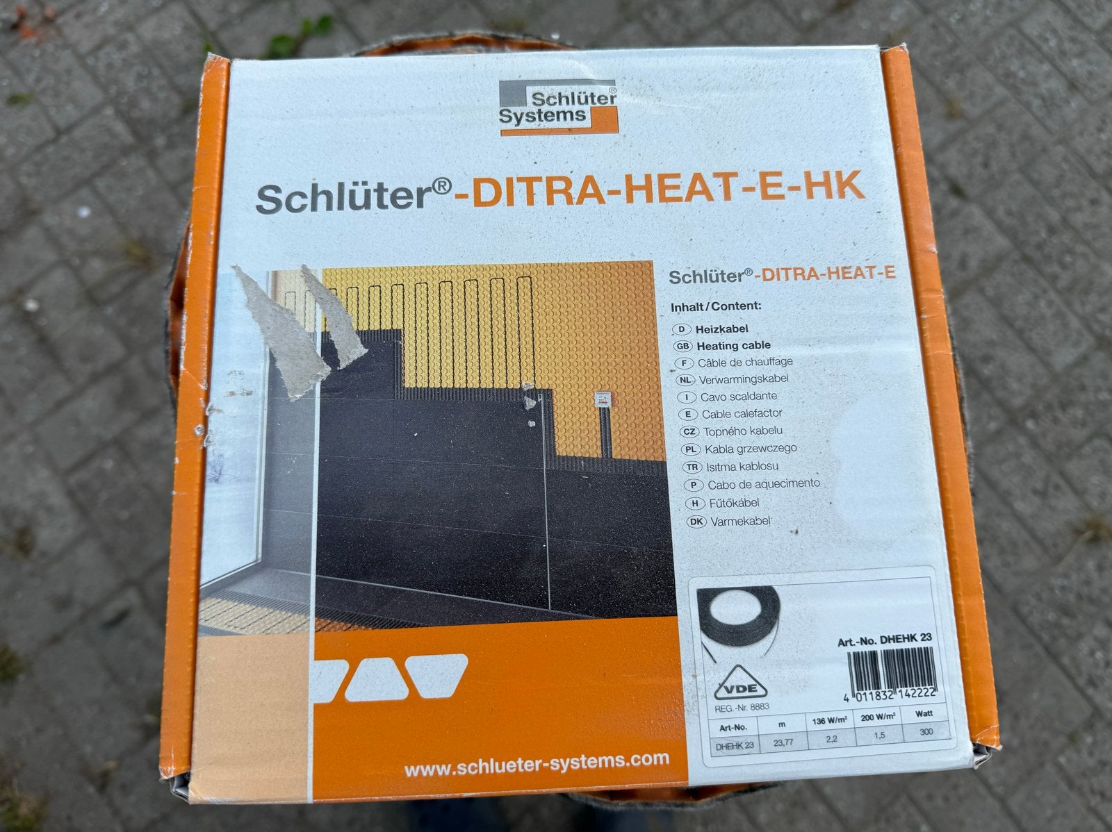 Schlüter-DITRA-HEAT-E-HK Vloerverwarming Kabel 300W, Ophalen, Minder dan 30 cm, Overige typen, Nieuw
