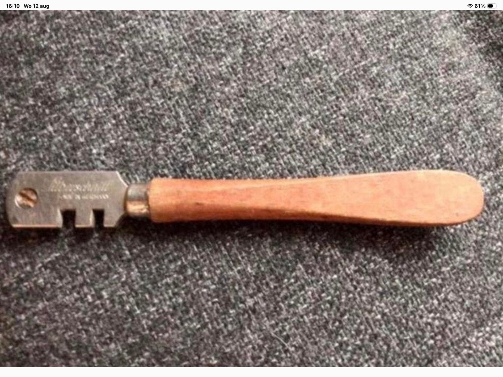 GLASSNIJDER  🌺 merk Silberschnitt 🌺 HOUT HANDGREEPJE, Ophalen