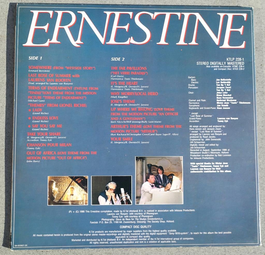 Ernestine - LP, Inclusief binnenhoes, 1980 - 1989, Ophalen of Verzenden, Zo goed als nieuw