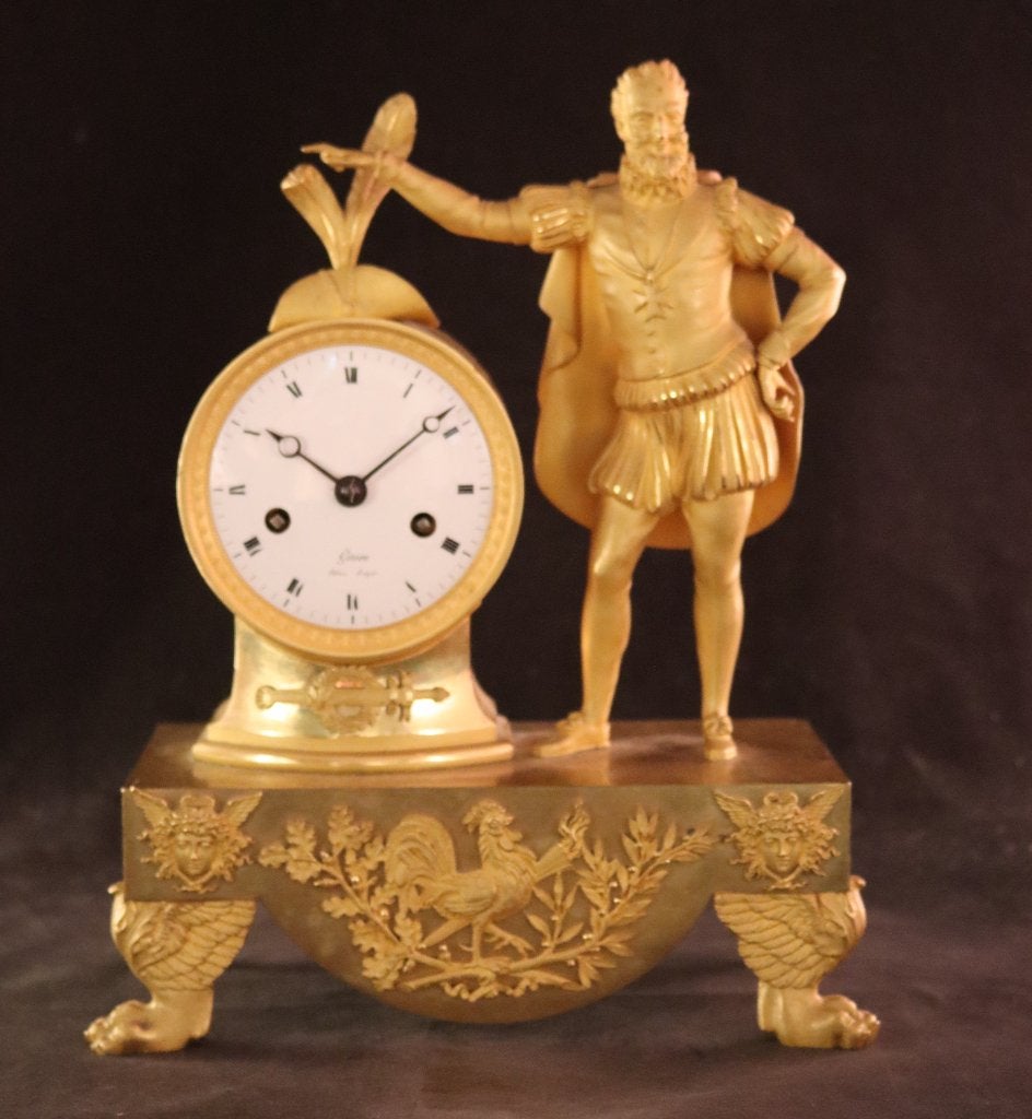 Mooie antieke Empire pendule, Ophalen of Verzenden