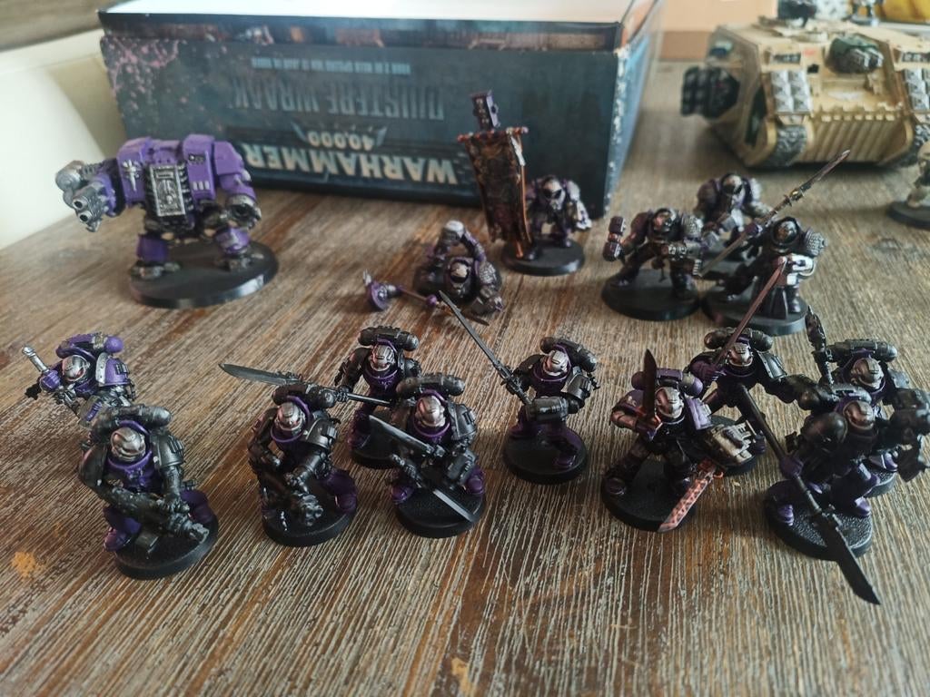 Warhammer 40K Collectie blood/dark angels en grey knight, Ophalen, Gebruikt, 1:50 of kleiner, Figuur of Figuren