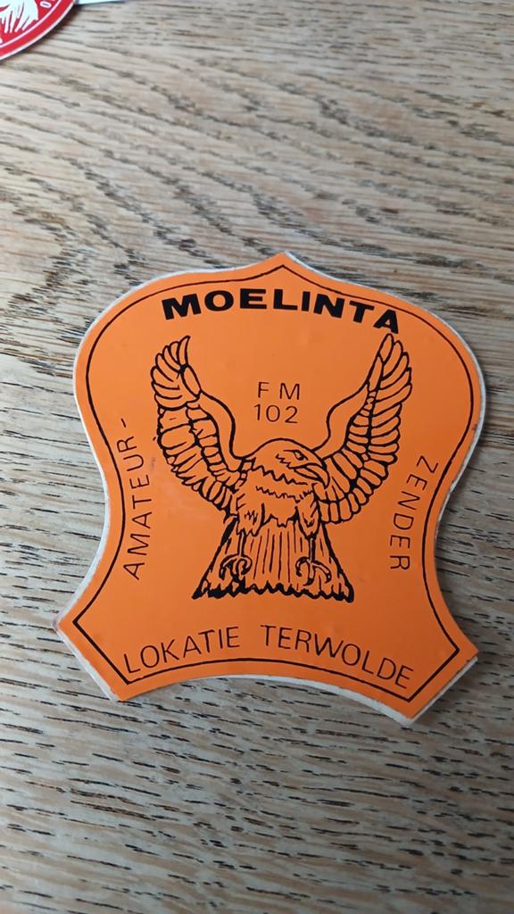 Sticker piraat zendamateur Moelinta, TERWOLDE, Ophalen of Verzenden, Zo goed als nieuw
