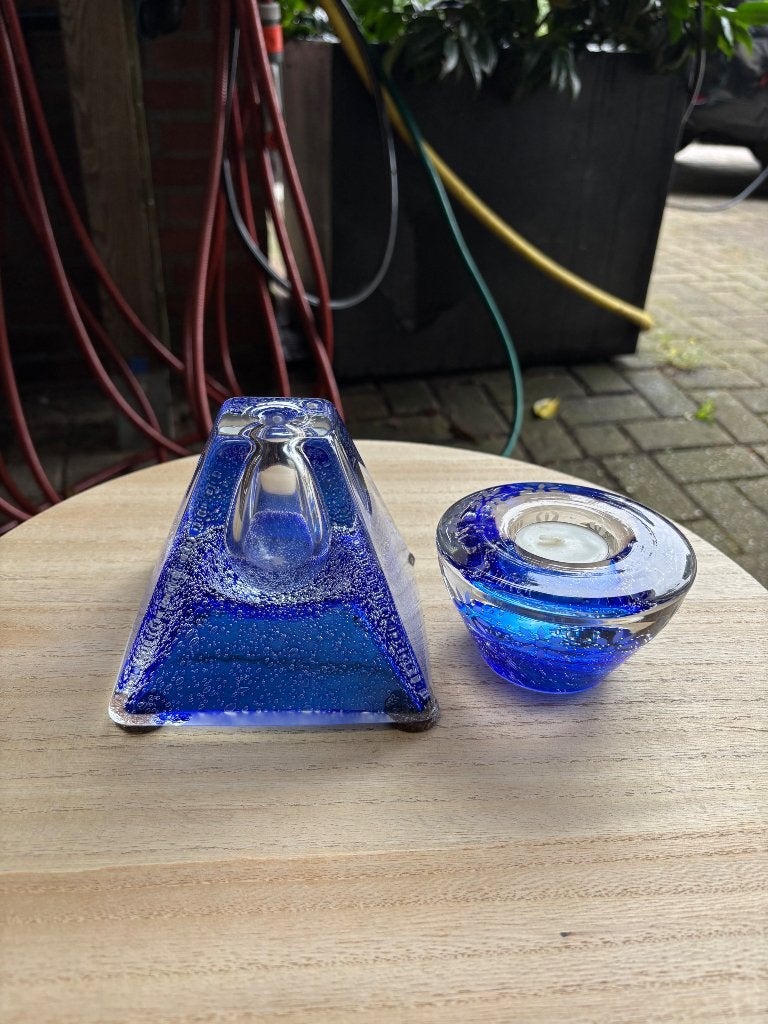 Blauwe olielamp Polen, Ophalen of Verzenden