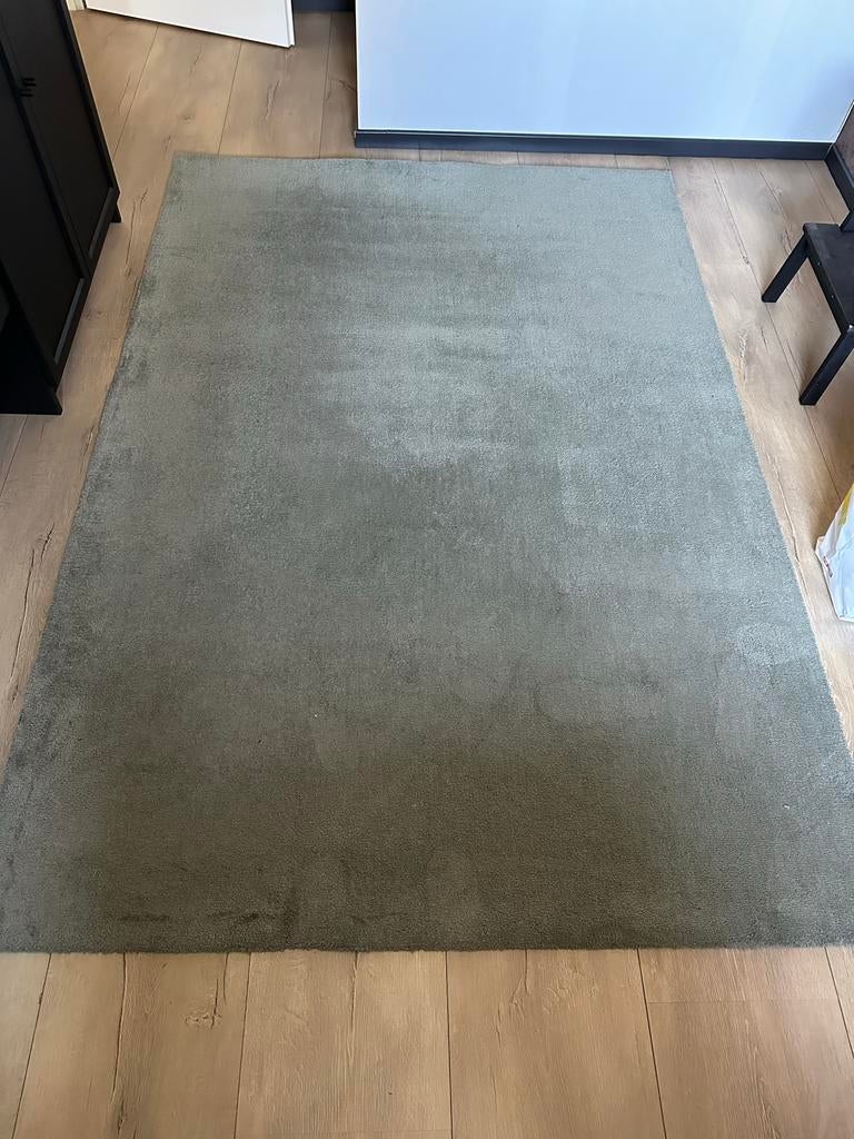 Laagpolig Vloerkleed - Grijs/Groen, Ophalen, Gebruikt, 150 tot 200 cm, 200 cm of meer
