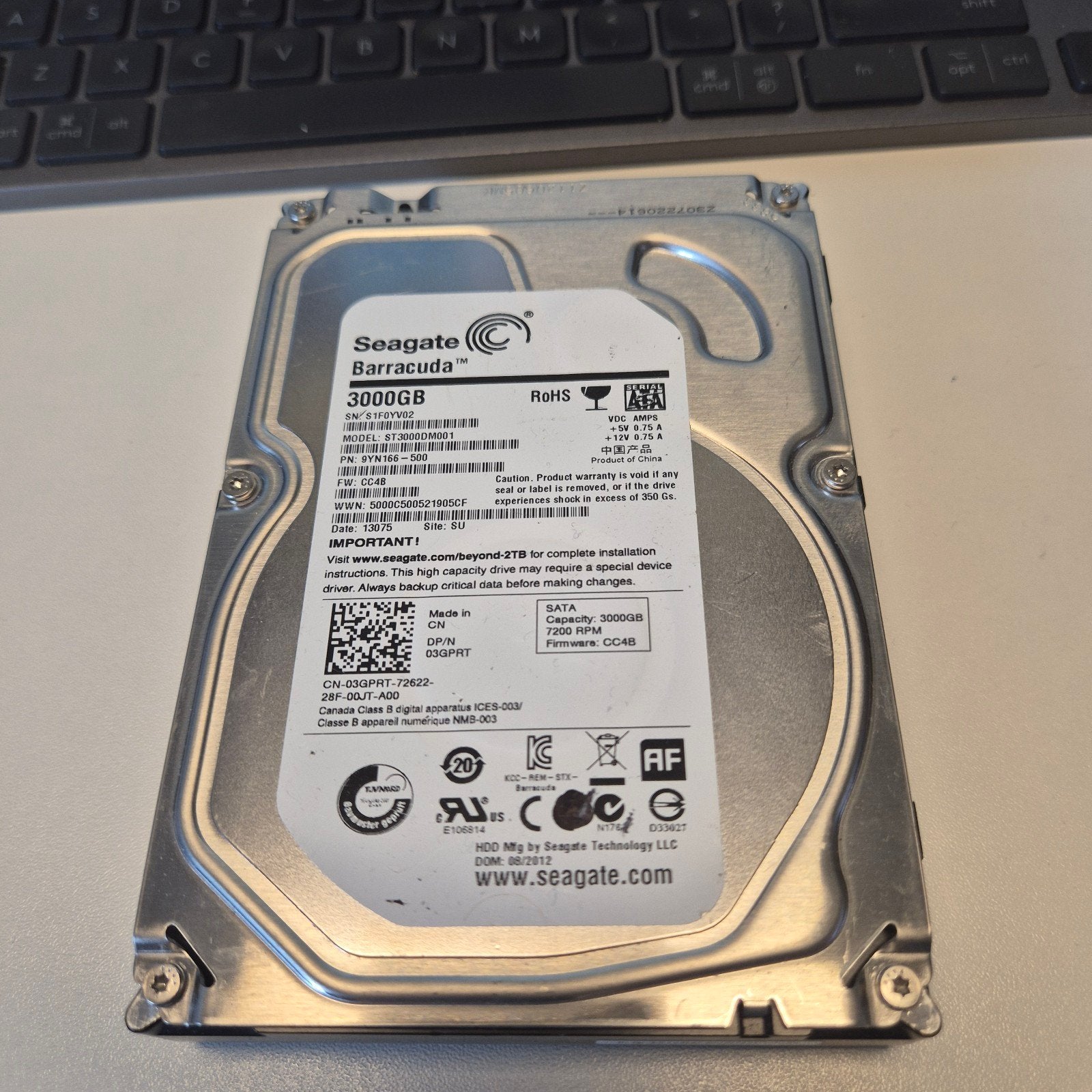 Seagate 3TB HDD 3,5" Sata, Intern, Gebruikt, Verzenden, Seagate