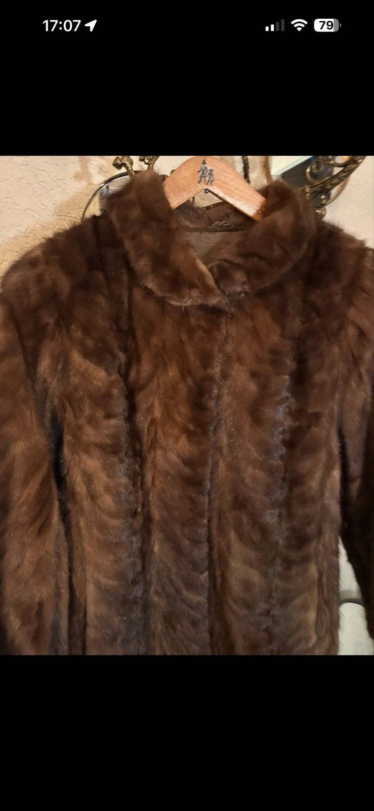 Vintage Bruine Bontjas - Elegante Winterjas, Ophalen of Verzenden, Zo goed als nieuw, Maat 38/40 (M), Bruin