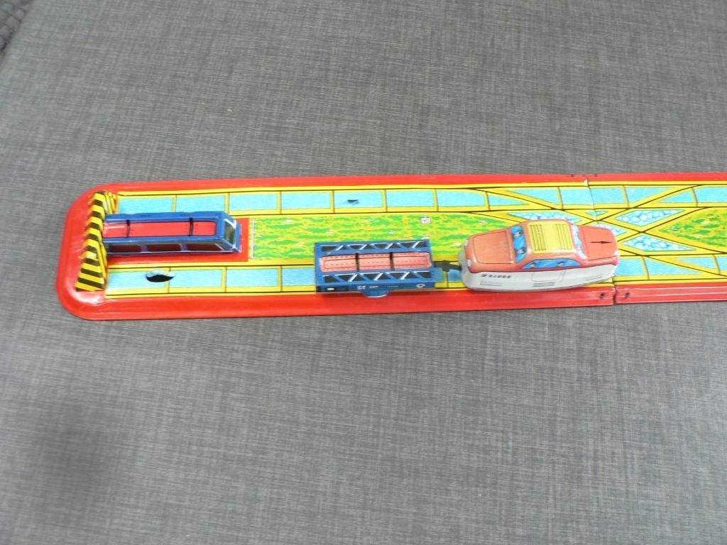 OUD BLIKKEN TREINBAAN LEMEZ LM HONGARIJE 70 CM AFOR, Ophalen of Verzenden