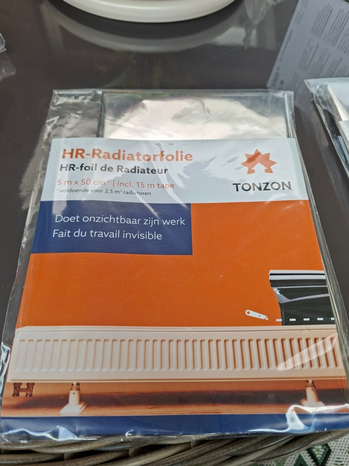 TONZON HR-Radiatorfolie - 5m x 50cm incl. 15m tape, Doe-het-zelf en Verbouw, 30 tot 80 cm, Hoog rendement (Hr), Radiator, Nieuw