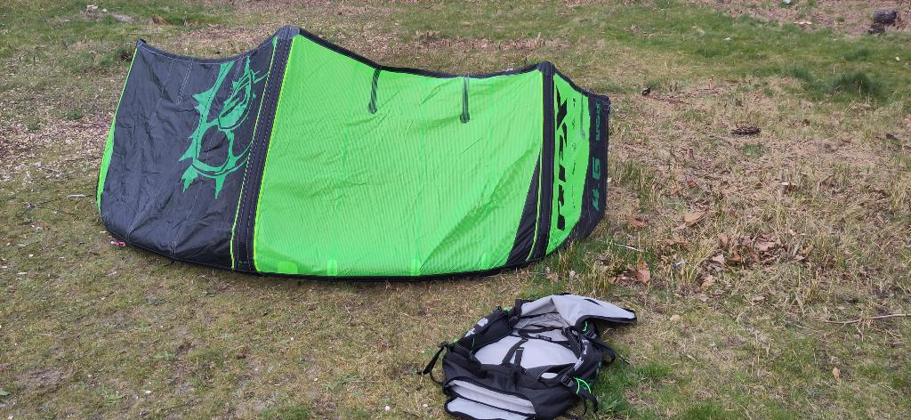 Slingshot RPX 4.5 m2 - 1 keer gebruikt - met tas, Watersport en Boten, Geen board, Ophalen of Verzenden, Zo goed als nieuw, Kite