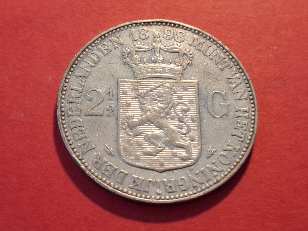 Rijksdaalder 1898, Postzegels en Munten, Vóór koninkrijk, Zilver, Ophalen of Verzenden, Losse munt