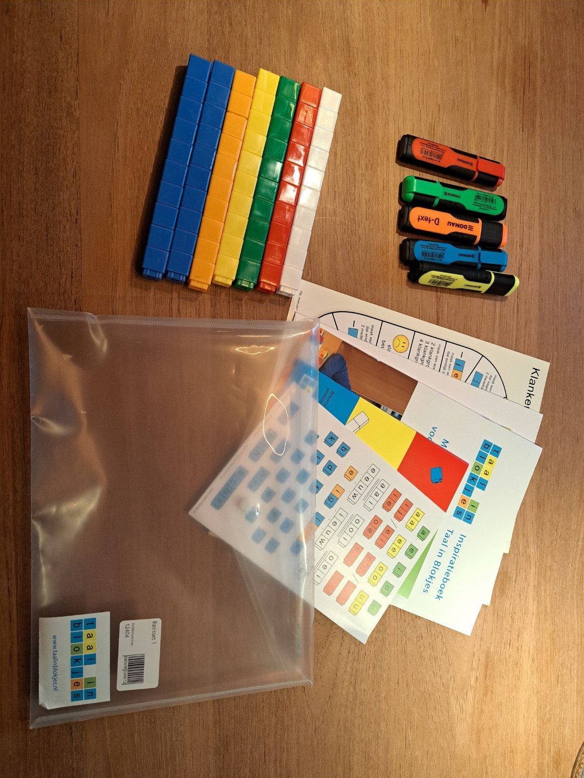 Taal in Blokjes Basisset 1 met Inspiratieboek en stiften, Ophalen of Verzenden, Zo goed als nieuw, Taal en Lezen