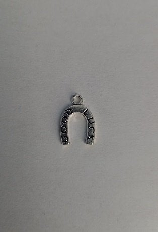 Kettinghanger hoefijzer glad met good luck, Ophalen of Verzenden, Nieuw, Zilver, Overige materialen