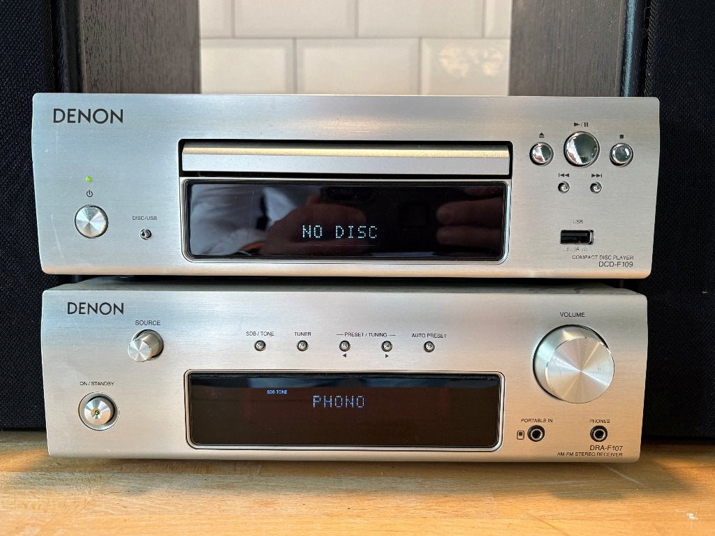 Denon DRA-F107 Receiver & DCD-F107 CD-speler Set - €175,-, Audio, Tv en Foto, Ophalen, Gebruikt, Denon, 60 tot 120 watt