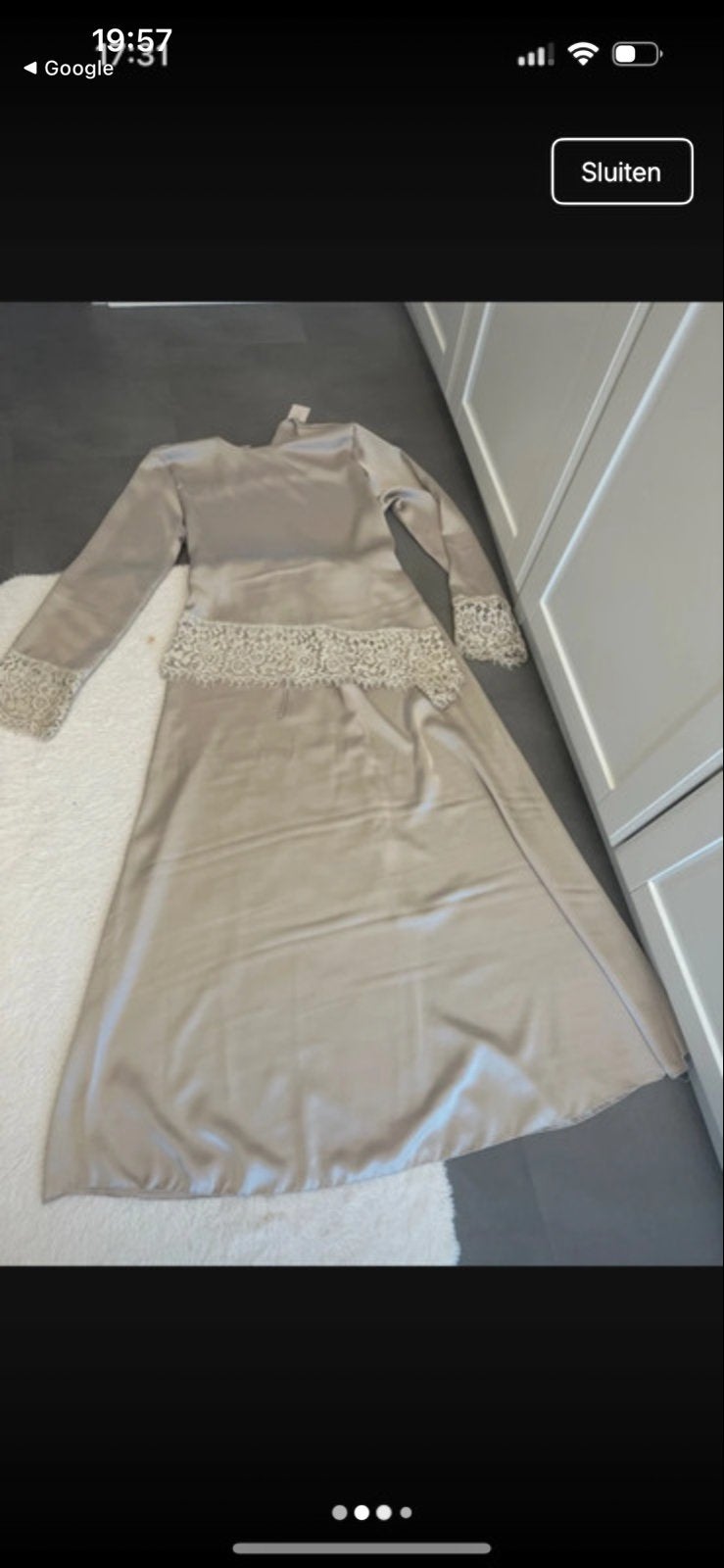 Nieuw dames setje: rok met bloes, met prijskaartje, Ophalen of Verzenden, Nieuw, Beige, Onder de knie