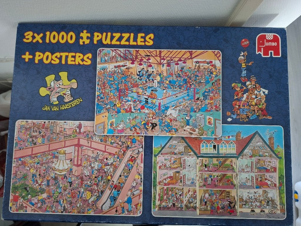 Jan van Haasteren Boxing match Shaped hotel en Shop till yo, Ophalen of Verzenden, 500 t/m 1500 stukjes, Zo goed als nieuw, Legpuzzel