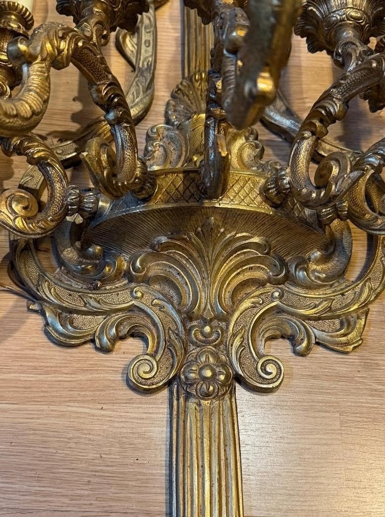 Imposante barok/rococo wandlamp XL 120 cm – zwaar model, Antiek en Kunst, Antiek | Lampen, Ophalen