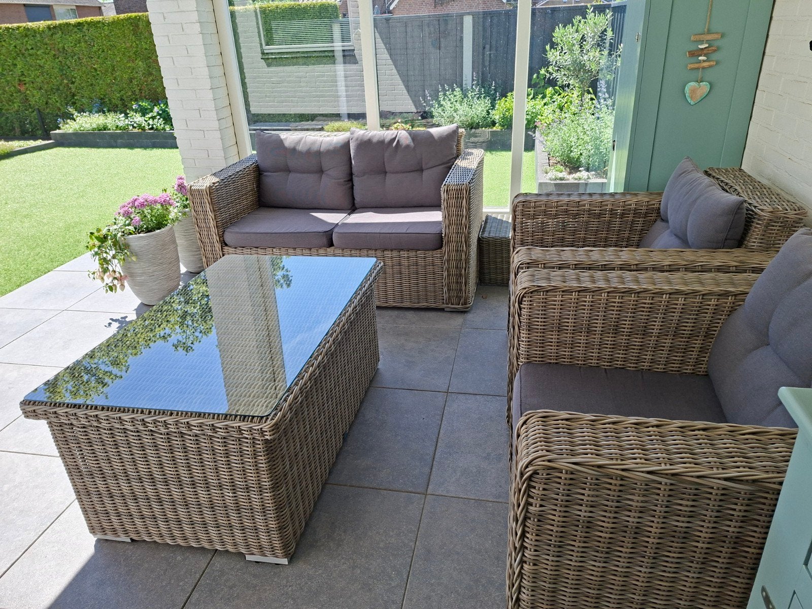 Erg mooie tuinset/loungeset merk "Your own living ", Tuin en Terras, Ophalen, Zo goed als nieuw, Wicker, Bank