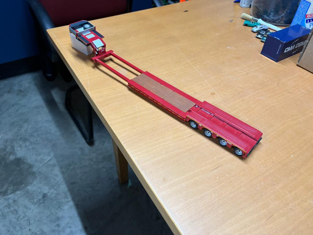 Wsi dieplader 1.50 met 20 ft container, Hobby en Vrije tijd, Modelauto's | 1:50, Ophalen of Verzenden, Zo goed als nieuw, Bus of Vrachtwagen