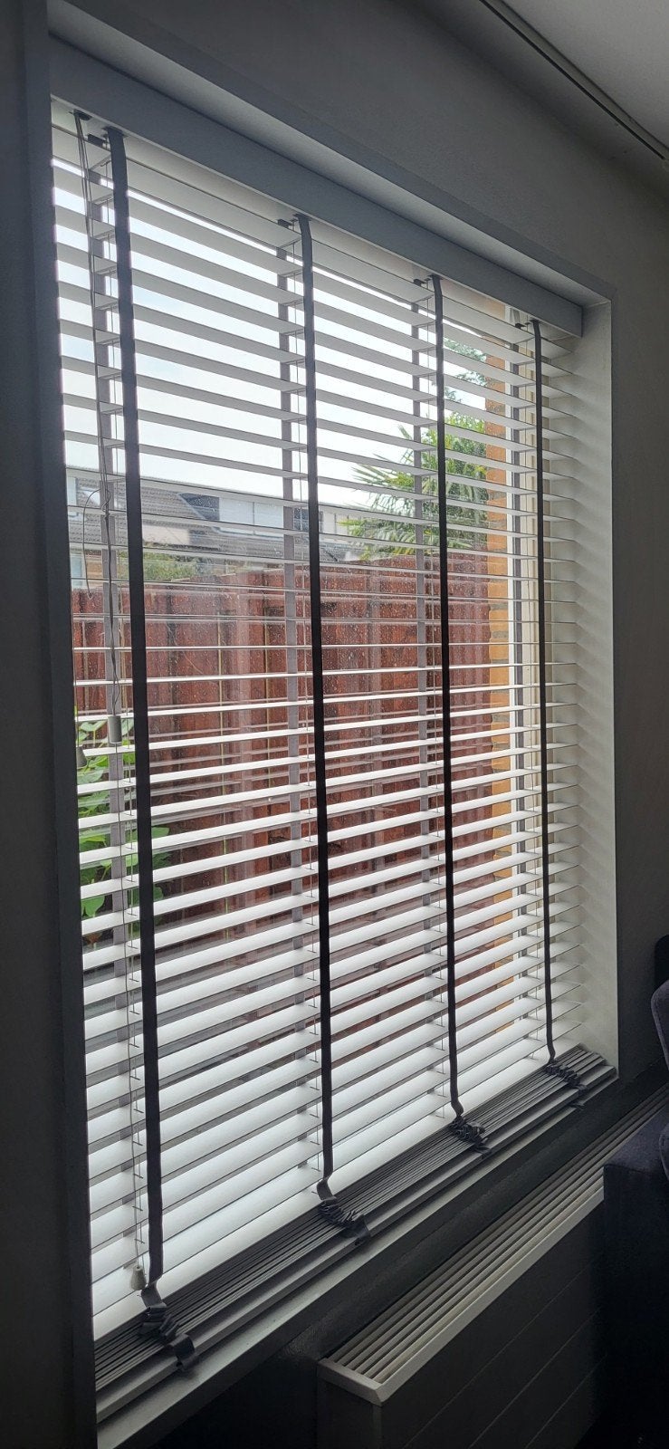 Luxaflex creme wit 140 cm b x 195 zgan, Huis en Inrichting, Luxaflex, Ophalen, Wit