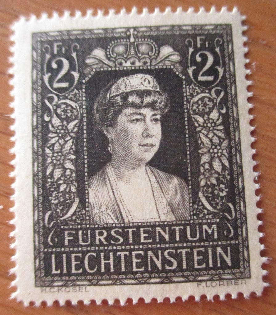 Liechtenstein, In memoriam Vorstin Elisa, 1947, Verzenden, Overige landen, Postfris