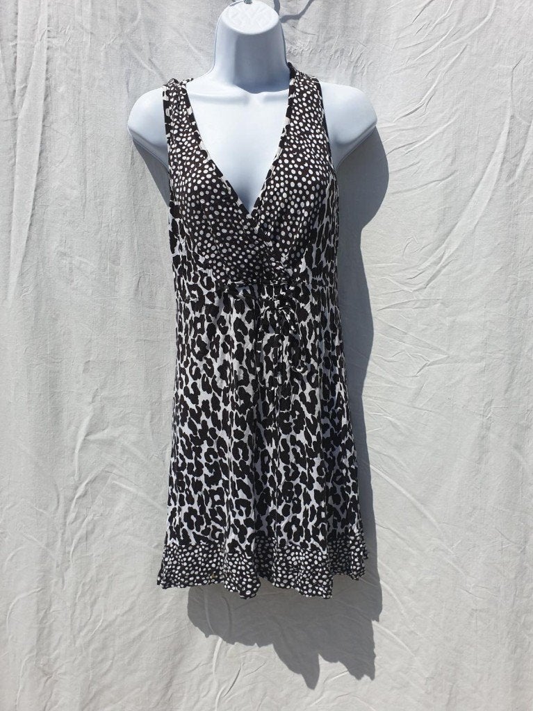 Leuke zwart witte jurk. mt 40. Merk Liv, Kleding | Dames, Maat 38/40 (M), ., Zwart, Ophalen of Verzenden