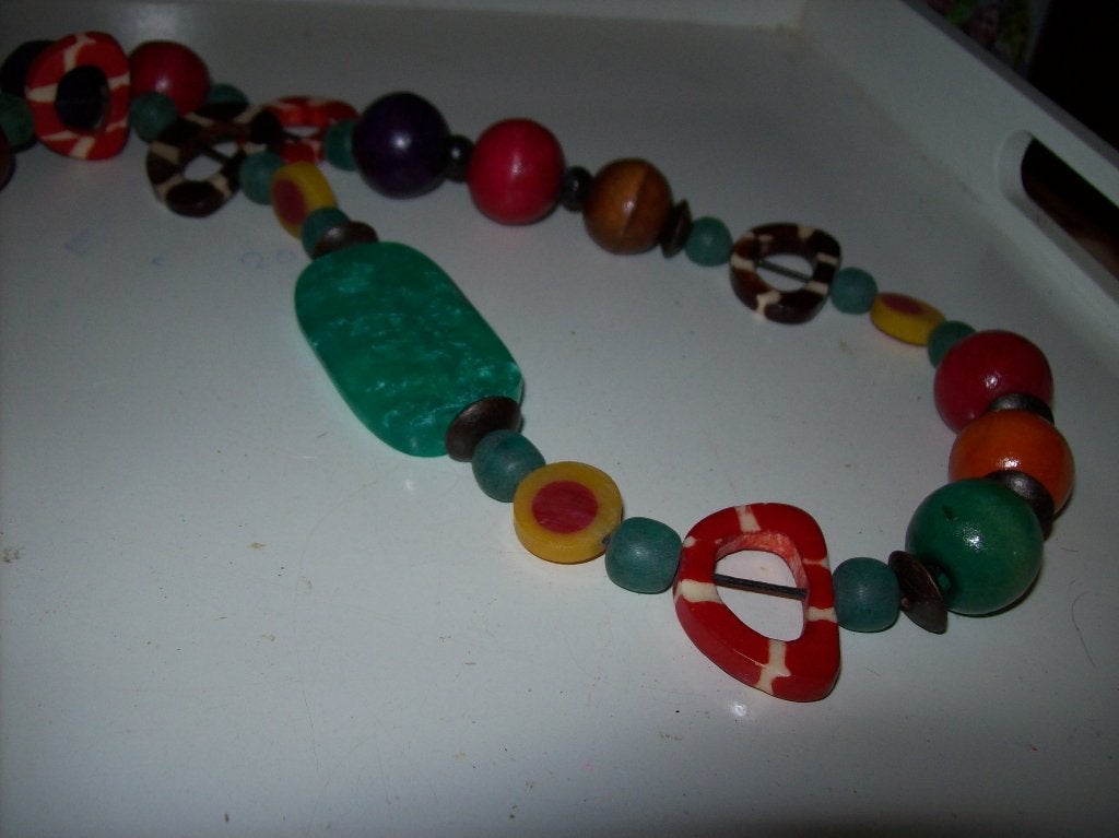 Ketting Vrolijke Mooie Tinten Stenen en Kralen model, Overige kleuren, Verzenden, Nieuw, Steen of Mineraal