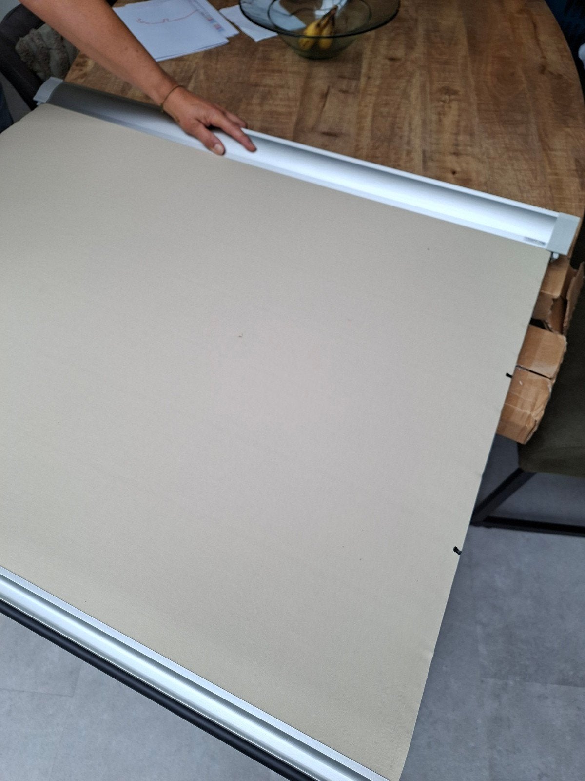 2x Veneta dakraam rolgordijnen, Gebruikt, Verduisterend, 99 cm, 99 cm