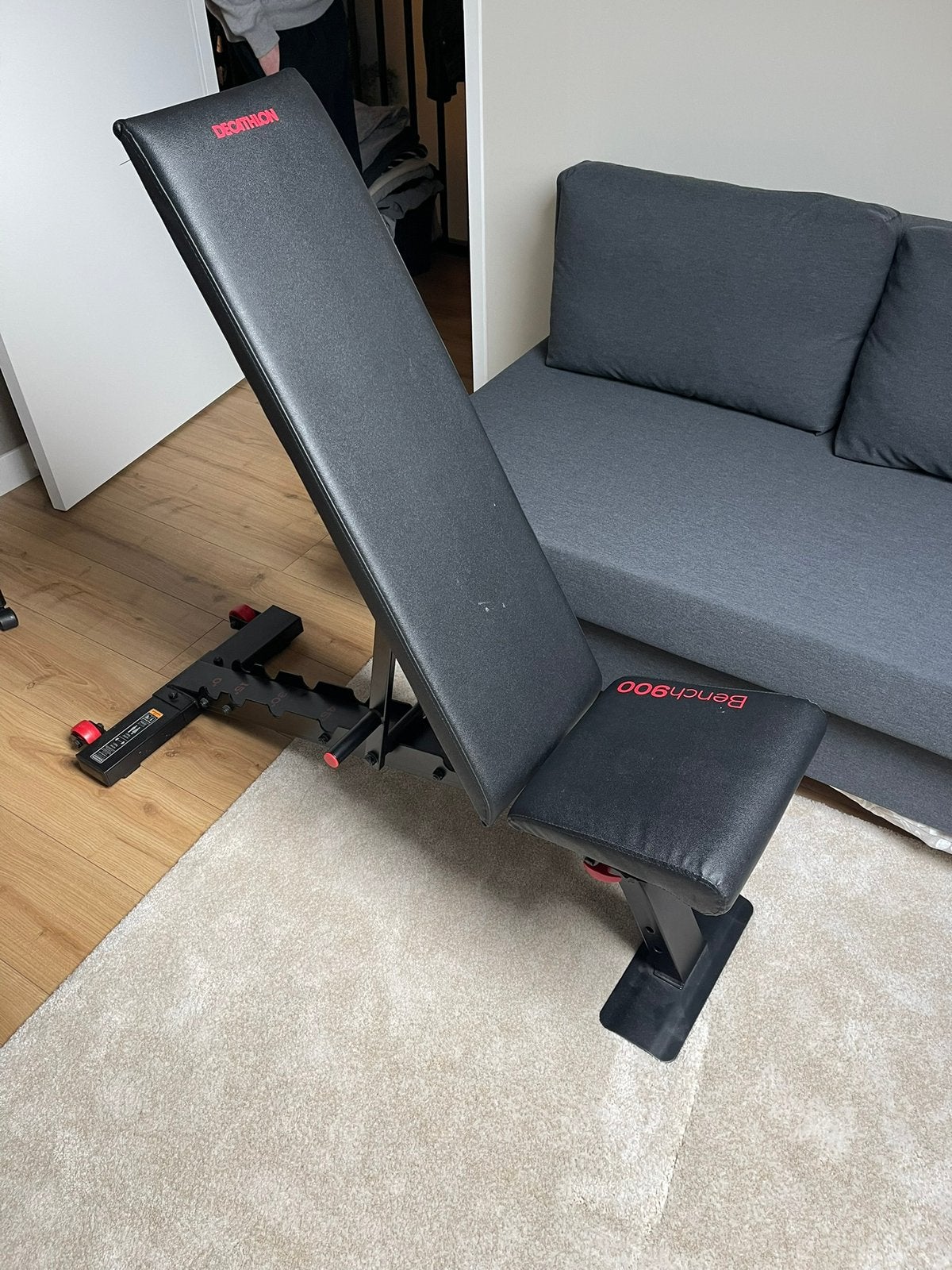 Decathlon Bench 900 verstelbare fitnessbank / halterbank, Sport en Fitness, Ophalen, Zo goed als nieuw, Fitnessbank