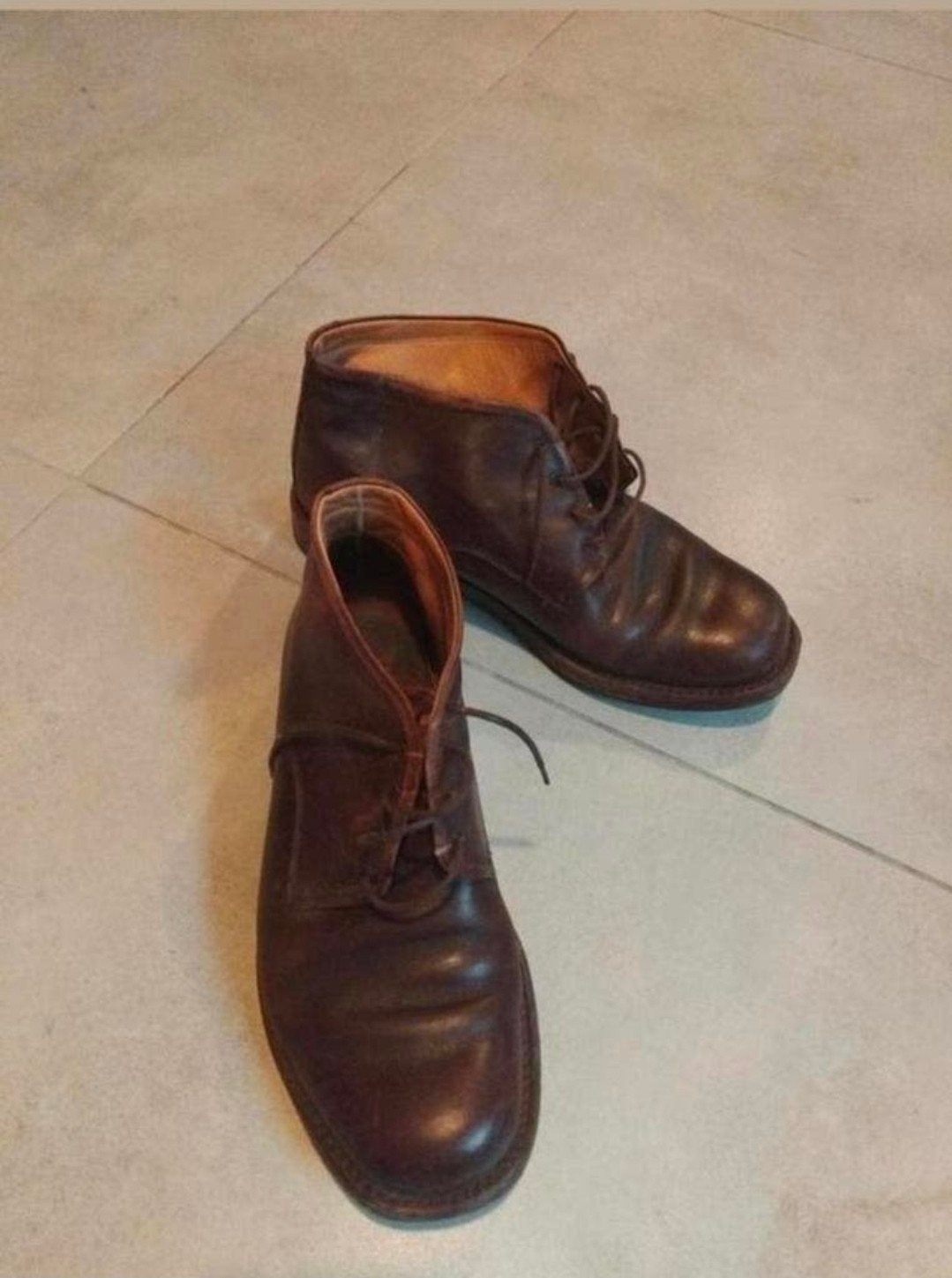 Van lier maat 41 leren heren schoenen maat 7,5 prijs 5, Ophalen of Verzenden, Bruin