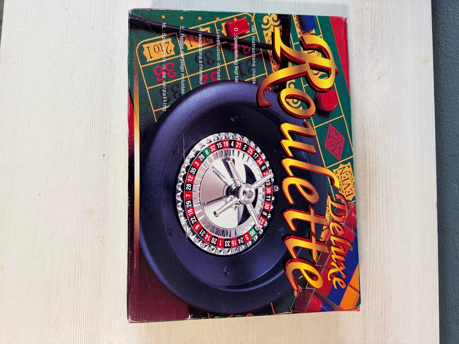Deluxe Roulette Vintage Casino Spel, Hobby en Vrije tijd, Vijf spelers of meer, Ophalen of Verzenden, Gebruikt