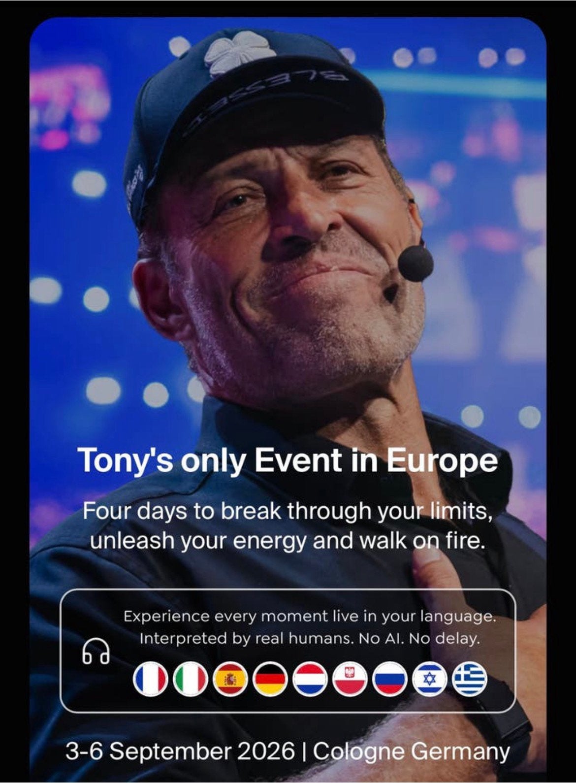 Ticket Tony Robbins Unleash the power Within SILVER, Tickets en Kaartjes, Eén persoon