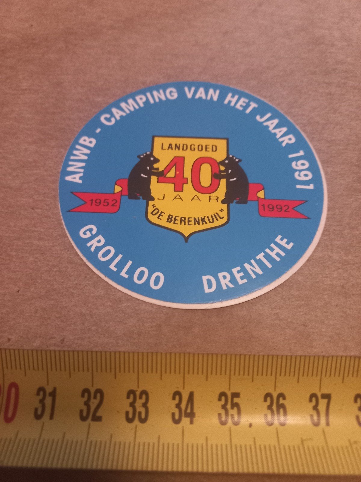 ANWB Camping van het Jaar 1991 - De Berenkuil Grolloo, Ophalen of Verzenden, Gebruikt, Overige typen