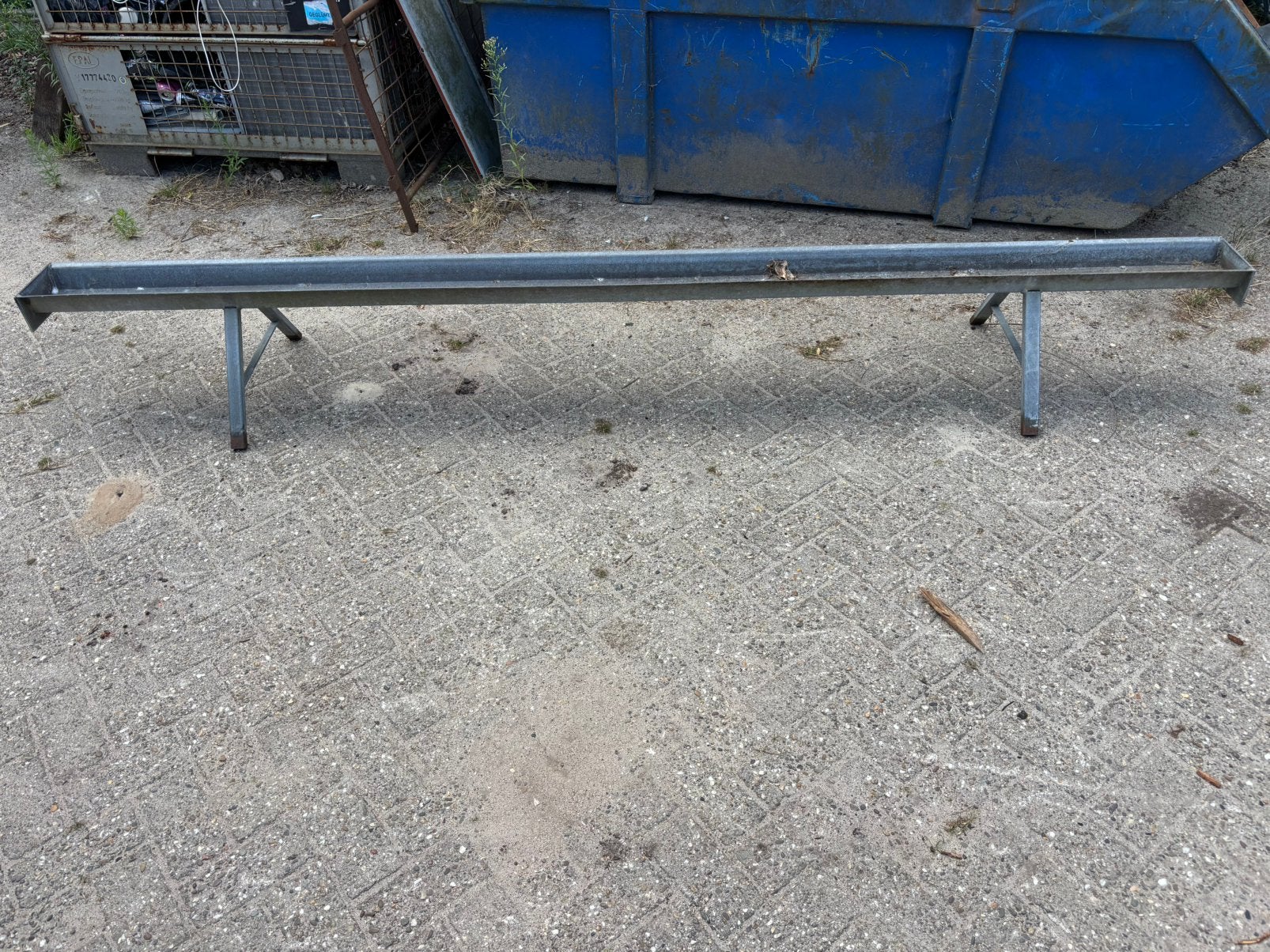 Schapen voertrog / voerbak gegalvaniseerd 300cm, Meerdere dieren, Schaap