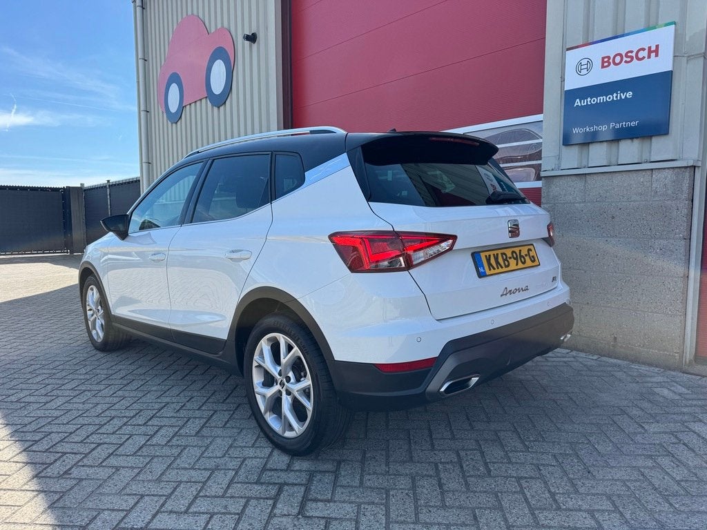 Seat ARONA 1.0 EcoTSI FR Business Connect, DSG, CarPlay, Nav, 1131 kg, Stof, Gebruikt, Wit