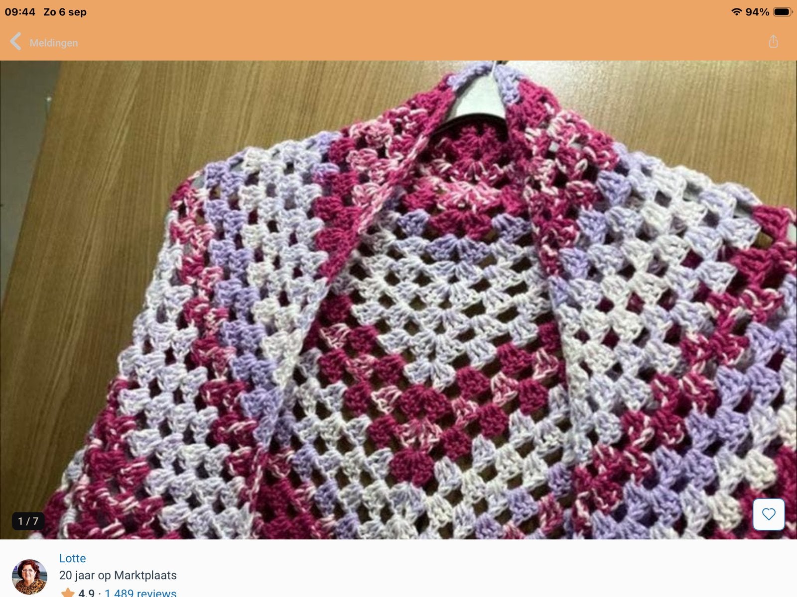 Poncho.    Handgemaakt!    Nieuw!, Ophalen of Verzenden, Nieuw, Sjaal