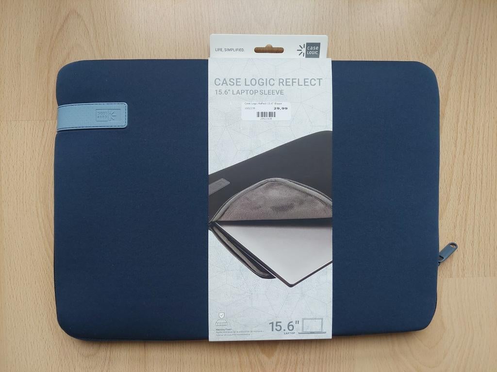 Case Logic Reflect 15.6" Laptop Sleeve Blauw, Computers en Software, Laptophoezen, Nieuw, 15 inch, Ophalen of Verzenden