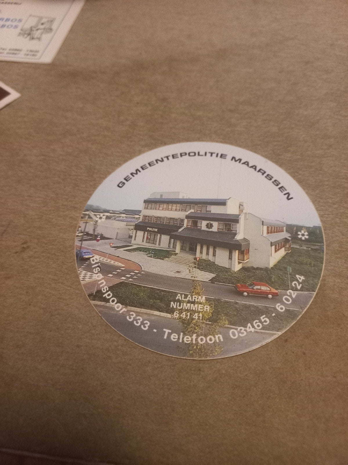 Vintage sticker Gemeentepolitie Maarssen, Ophalen of Verzenden, Gebruikt