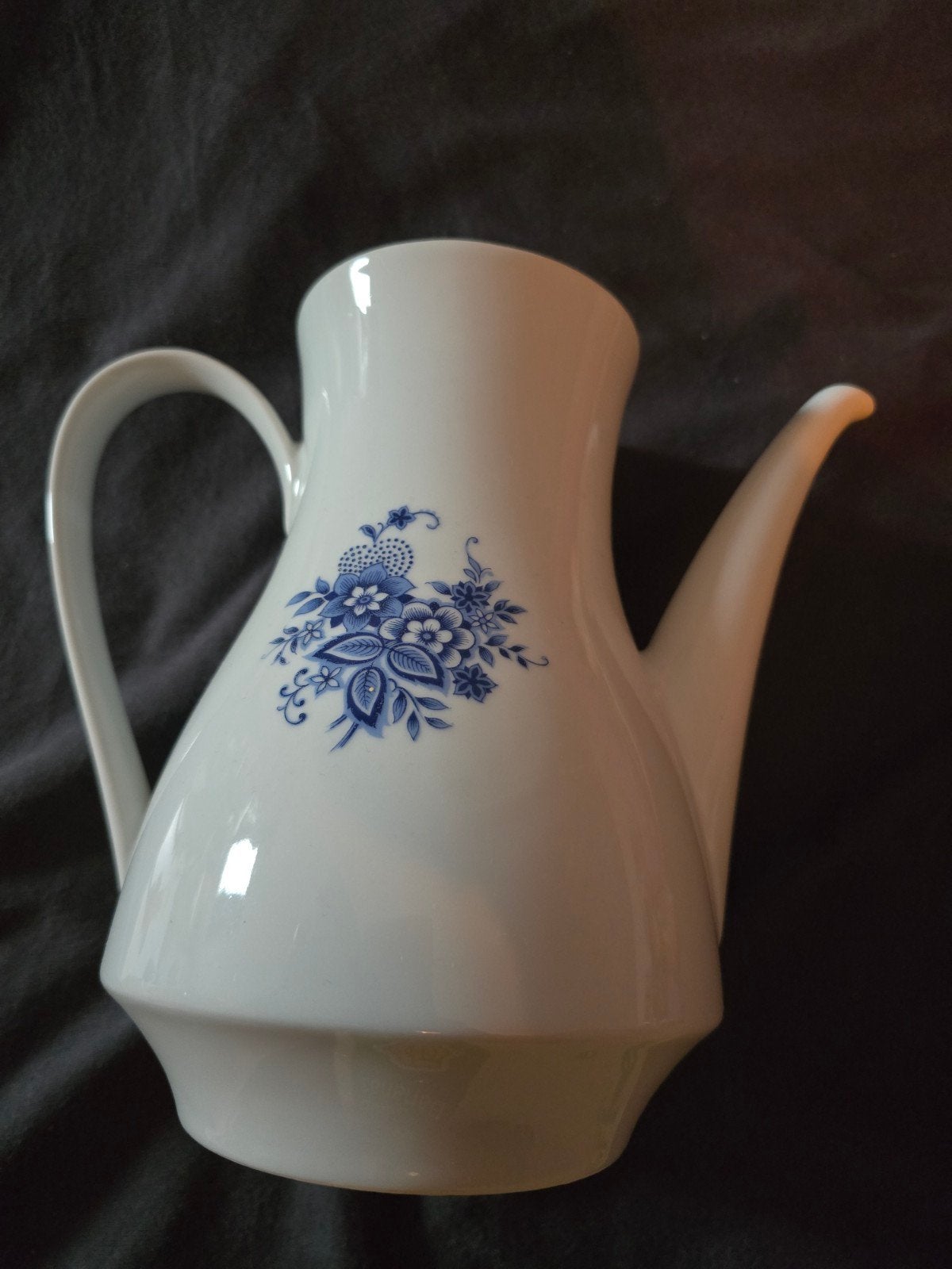 Mitterteich Bavaria Porseleinen Koffiekan Blauwe bloemen, Ophalen of Verzenden